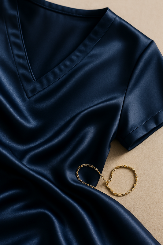 Satin Skirt Scrub Set