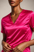 “Radiant Muse” Satin Pants Scrub Set
