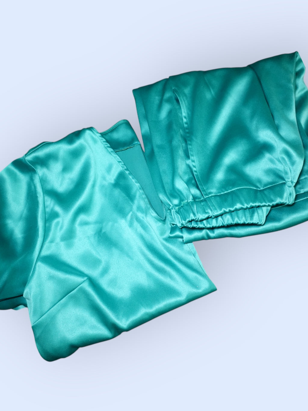 “Tranquil” Satin Pants Scrub Set